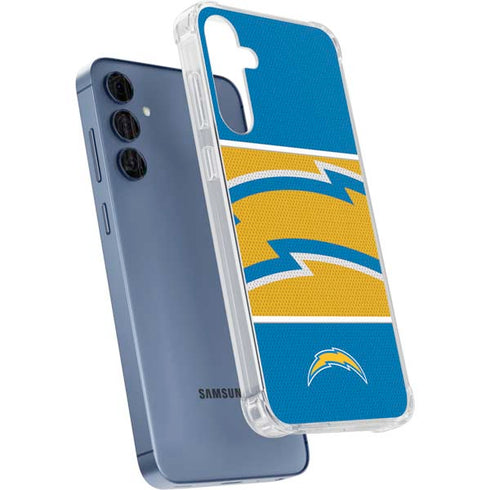 NFL Los Angeles Chargers Zone Block Galaxy A35 5G Clear Case